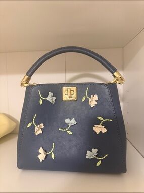 kate spade Navy Floral Top-Handle Satchel